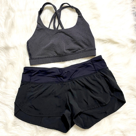 💥 Lululemon Outfit - Energy Bra and Shorts - Size 6 - Picture 1 of 9